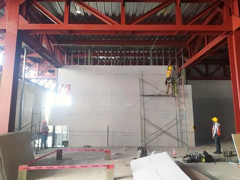 Muros de tablaroca — detalle de obra
